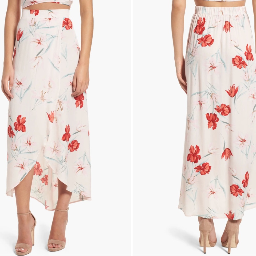 Maxi Pink Floral Skirt